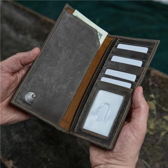 Men's Leather Rodeo Wallet, Brown, One Size - Picture 7 of 8